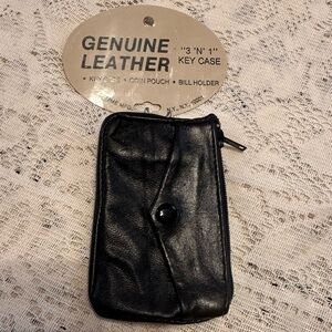 Genuine Leather Black Key Case